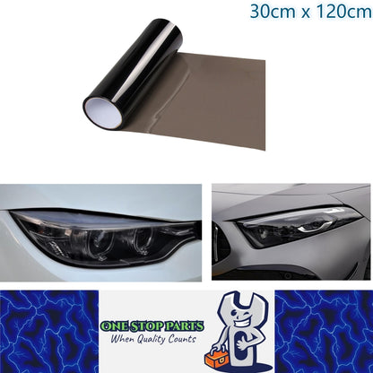 Light Black PVC Tint Film Wrap for Headlights and Tail Lamps 30cm x 120cm