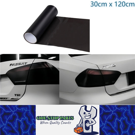 Matte Black PVC Tint Film Wrap for Headlights and Tail Lamps 30cm x 120cm film