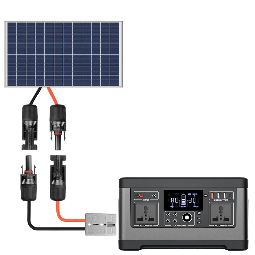 4M 12AWG 4mm² Solar Panel Cable 50A Anderson Plug To Solar Panel Connector