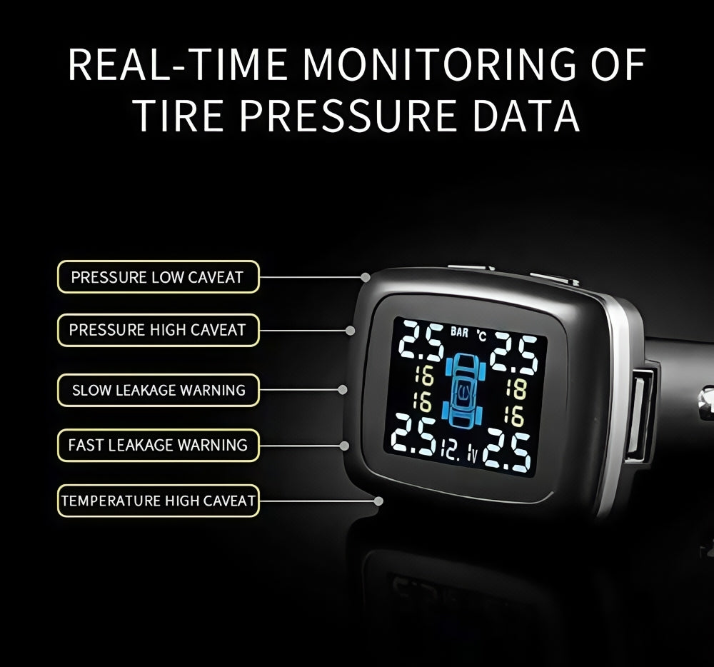 12V Socket Power Wireless Tyre Pressure Monitoring System With Internal Sensors