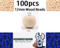 100 x 12mm Natural wood beads round DIY jewelry Handmade Accessories