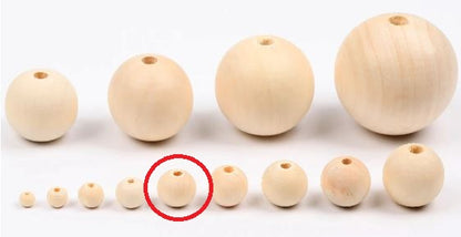 50 x 12mm Natural wood beads round DIY jewelry Handmade Accessories