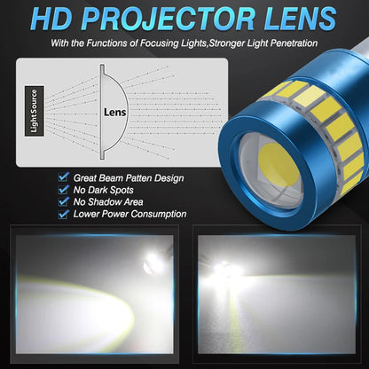 2pcs BA9S Ice Blue 12V 19SMD Canbus Super Bright T4W LED Bulbs BA9S LED Globes