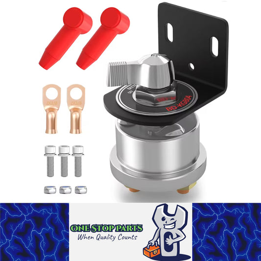 12V 200A Battery Disconnect Switch with Side Post Mount Bracket Cut Off Switch