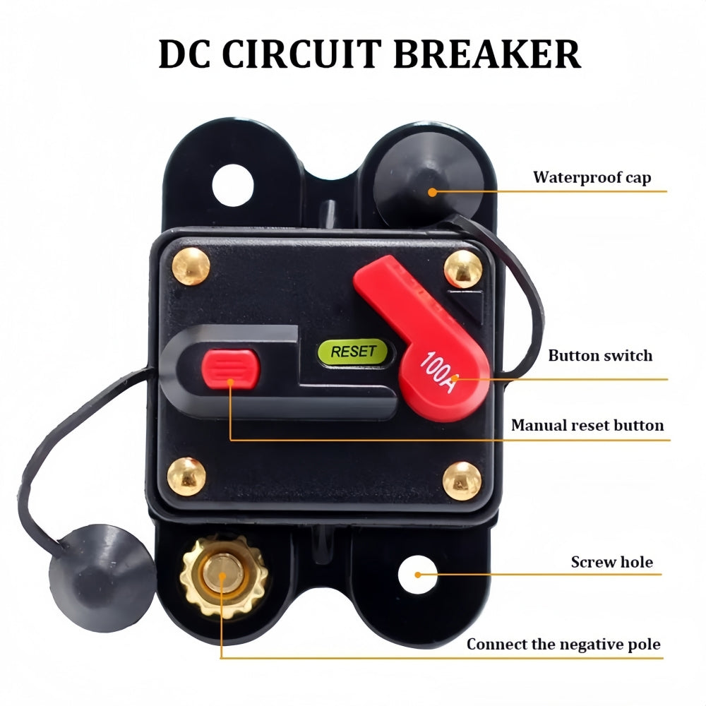 12V 24V 150A Circuit Breaker Manual Reset WaterProof Ideal for 4wd Caravan Boat