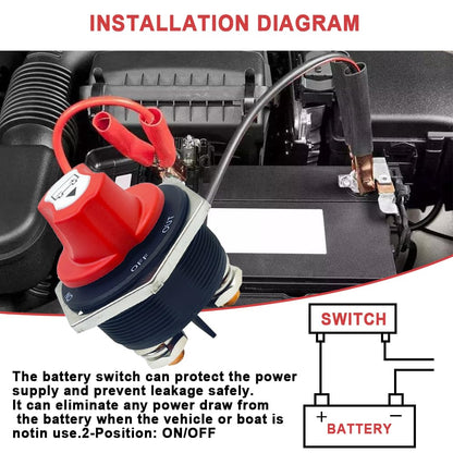 300A Battery Disconnect Isolator Switch 12-32V Cut Off Master for Car RV Boat