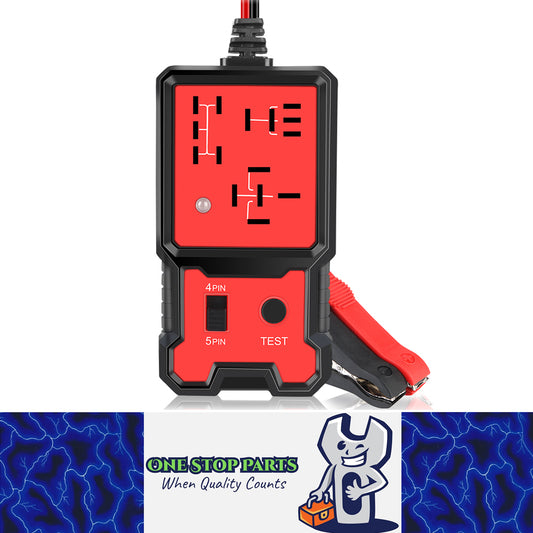 12v 4 and 5 Pin Relay Tester with LED Indicator to Confirm Good or Bad Relay Red