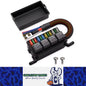 12V Waterproof Relay Fuse Box 4 Relays 12 ATC/ATO Fuses Pre-Wired for Car Marine