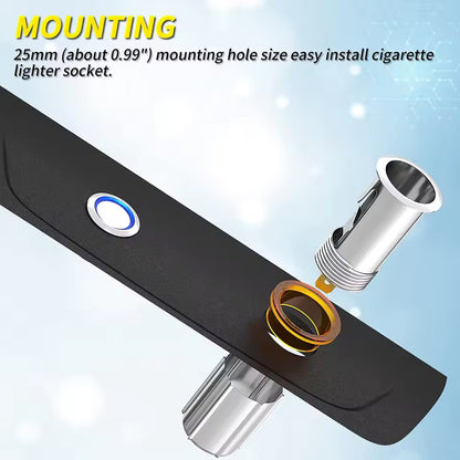 12V Cigarette Lighter Socket Outlet with Eject Button Cigarette Lighter Plug