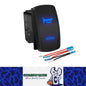 1 x Horn Switch 12V-24V 5Pin Momentary Horn Rocker Switch Button with Blue LED