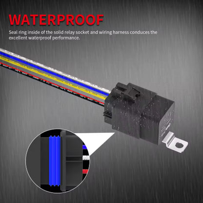 12V 40A Heavy Duty Car Relay Kit SPDT 5 Pin Bosch Style with Harness Auto Relay