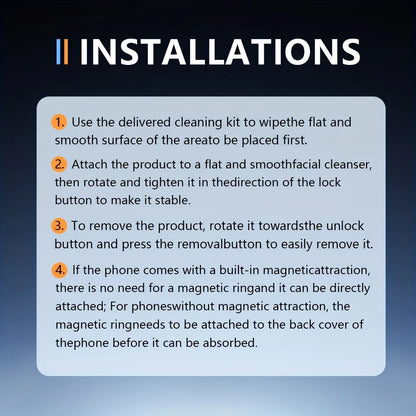 360° Rotating Magnetic Car Phone Holder Retractable & Foldable Cell Phone Stand