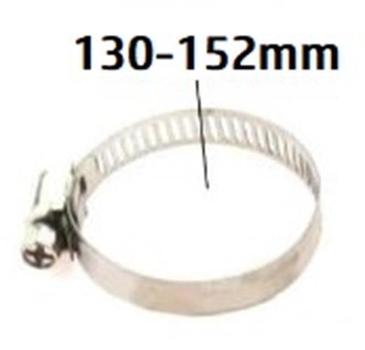 5 x 130-152mm Strong Stainless Steel Hose Clamps wide 10mm x 0.3mm Thick (5pcs)