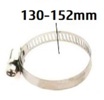 5 x 130-152mm Strong Stainless Steel Hose Clamps wide 10mm x 0.3mm Thick (5pcs)
