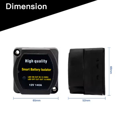 12V 140A Smart Battery Isolator with Voltage Display Voltage Sensitive Relay VSR