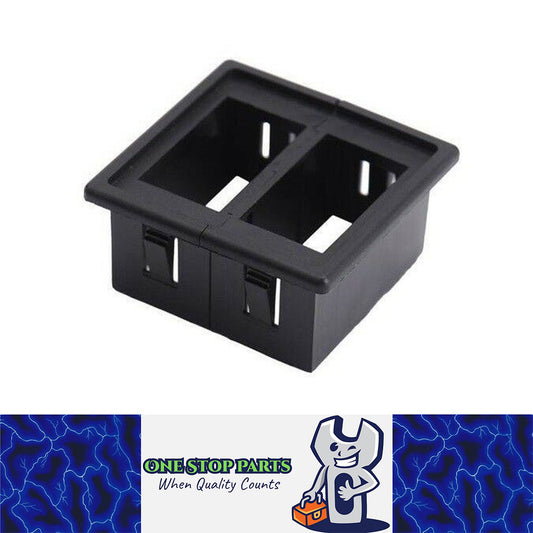 2 ROCKER PUSH SWITCH HOLDER GANG MOUNT FOR IN OR UNDER DASH MOUNTING HOLDS 2