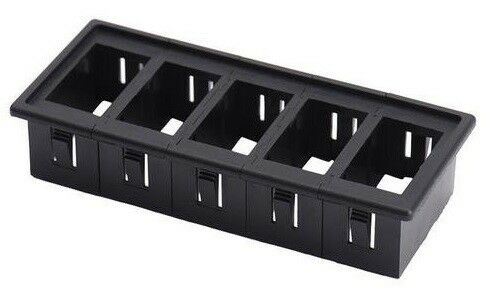 5 ROCKER PUSH SWITCH HOLDER GANG MOUNT FOR IN OR UNDER DASH MOUNTING HOLDS 5