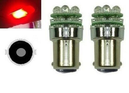 2 X BA15S 12V 18 LED RED GLOBES 108LM SUIT BOAT CARAVAN TAIL LIGHTS 2PC