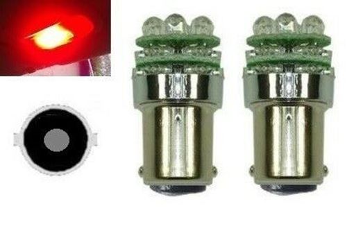 2 X BA15S 12V 18 LED RED GLOBES 108LM SUIT BOAT CARAVAN TAIL LIGHTS 2PC