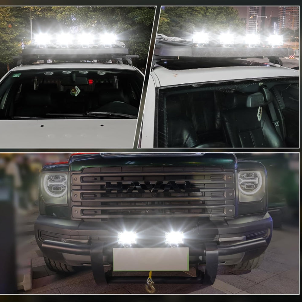 2 x 108W LED Work Light 127x89mm 12-24V 6000K Spot Flood Beam Combo Work Light