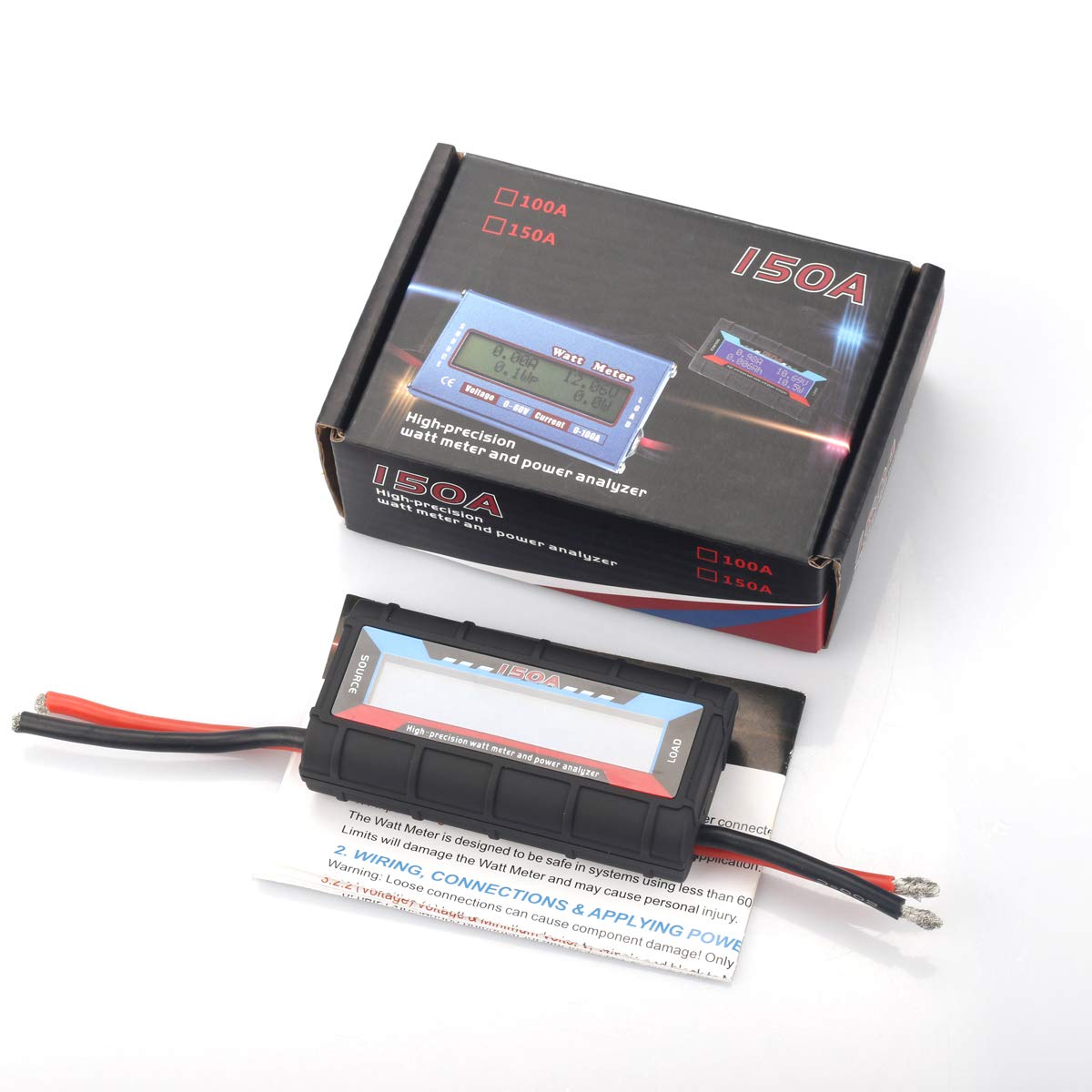 150A Inline Digital Meter Watt Voltage Amp Meter Power Analyzer Monitor
