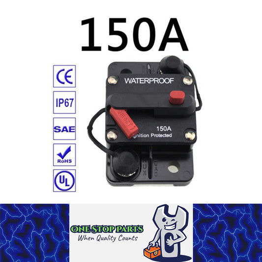 12v 150A Circuit Breaker Manual Reset Water Proof Ideal for 4wd Caravan Boat