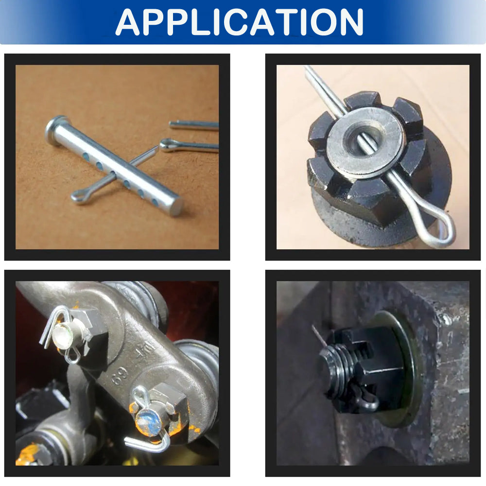 240pcs Stainless Steel Cotter Pin Kit Split Pin 5 Sizes Assortment U Pin Fastner