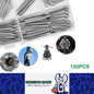150pcs Stainless Steel Cotter Pin Kit Split Pin 5 Sizes Assortment U Pin Fastner
