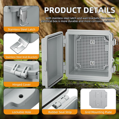 Waterproof Outdoor Electrical Box 150x150x90MM Plastic Junction Enclosure Box
