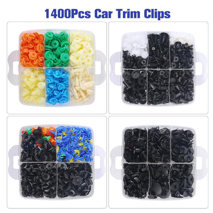1565pcs Car Push Retainer Clip Fastener 36 Size Bumper Fender Rivet with Removal