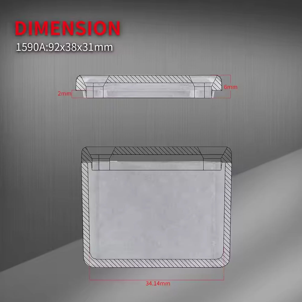 3x 1590A Guitar Pedal Enclosure Aluminum Stomp Box Case 92x38x31mm Guitar Effect