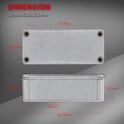 3x 1590A Guitar Pedal Enclosure Aluminum Stomp Box Case 92x38x31mm Guitar Effect