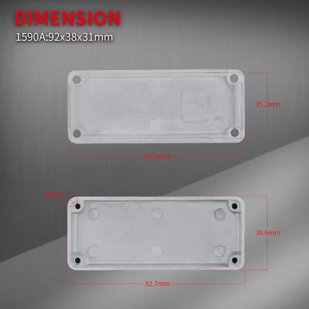 3x 1590A Guitar Pedal Enclosure Aluminum Stomp Box Case 92x38x31mm Guitar Effect