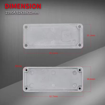 3x 1590A Guitar Pedal Enclosure Aluminum Stomp Box Case 92x38x31mm Guitar Effect