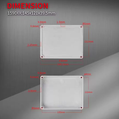 1 x 1590XX 1790NS Guitar Pedal Enclosure Aluminum Stomp Box Case 145x121x39.5mm