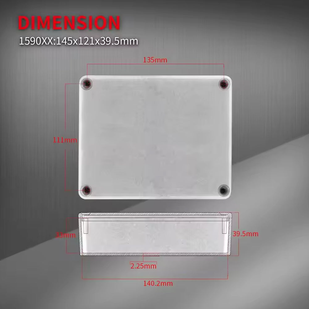 1 x 1590XX 1790NS Guitar Pedal Enclosure Aluminum Stomp Box Case 145x121x39.5mm