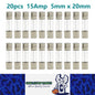 20 x 15Amp Glass Fuses 5mm x 20mm Long 15A Glass Fuse suits Vintage Car and Bike