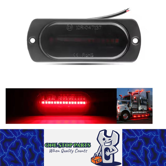 1 x Red LED Rear Marker Lamp 100x38mm 12V-24V 15LEDs Rear Marker Light