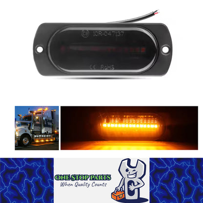 1 x Amber LED Side Marker Lamp 100x38mm 12V-24V 15LEDs Side Marker Signal Light