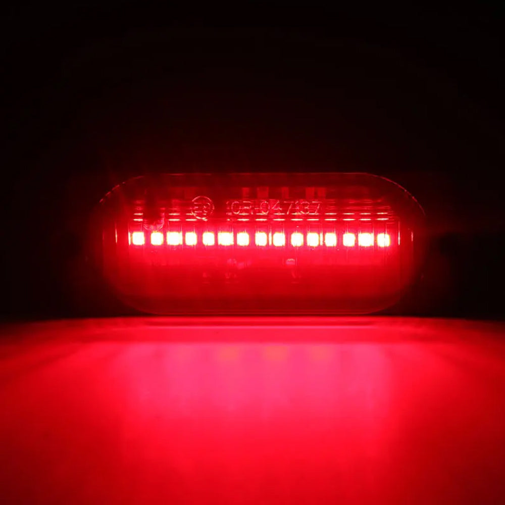 2 x Red LED Rear Marker Lamps 100x38mm 12V-24V 15LEDs Rear Marker Lights