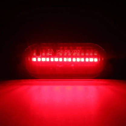 2 x Red LED Rear Marker Lamps 100x38mm 12V-24V 15LEDs Rear Marker Lights