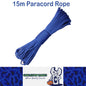 15m Blue 650lb 9 Core Paracord Rope 4mm Parachute Cord Outdoor Camping Rope