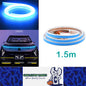 1.5m Blue LED Hood Strip Light Start Scan Dynamic DRL & Yellow Turn Signal Lamp