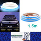 1.5m White LED Hood Strip Light Start Scan Dynamic DRL & Yellow Turn Signal Lamp