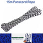 15m WhiteBlack 650lb 9 Core Paracord Rope 4mm Parachute Cord Camping Rope