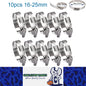 10 x 16-25mm Strong Stainless Steel Hose Clamps wide 8mm x 0.3mm Thick (10pcs)