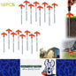 16 x Orange Tent Stakes 20CM Screw in Tent Pegs Ground Nails Stakes for Camping