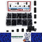 165pcs Black Nylon Spacer Kit Non-Threaded Round for Switch & Receptacle Screws