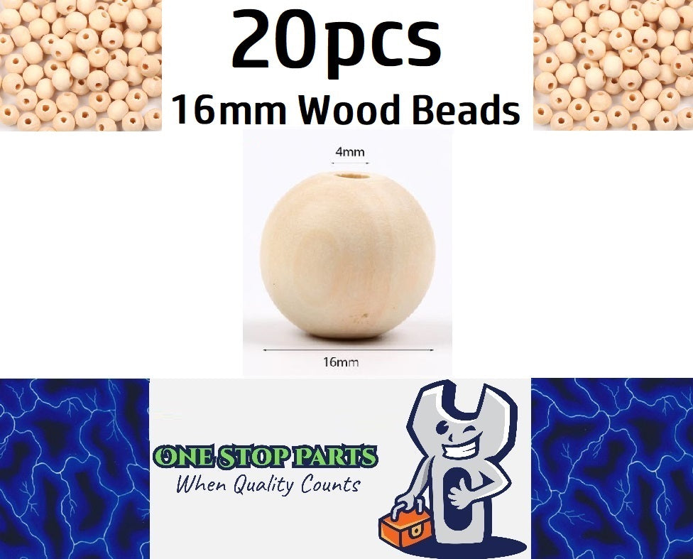 20 x 16mm Natural wood beads round DIY jewelry Handmade Accessories