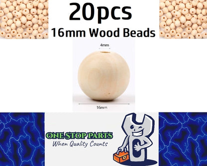 20 x 16mm Natural wood beads round DIY jewelry Handmade Accessories